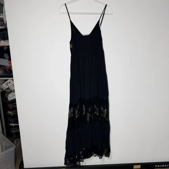Ranee's Black Gold Sequin High Low Maxi Dress S/M - Picture 9 of 14
